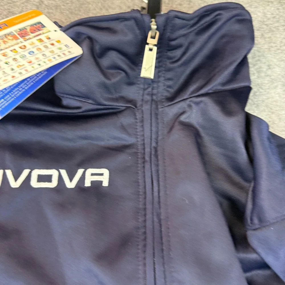 Givova Track Jacket Embroidered Full Zip Hooded Men Size 2XL Lightweight‎ NWT